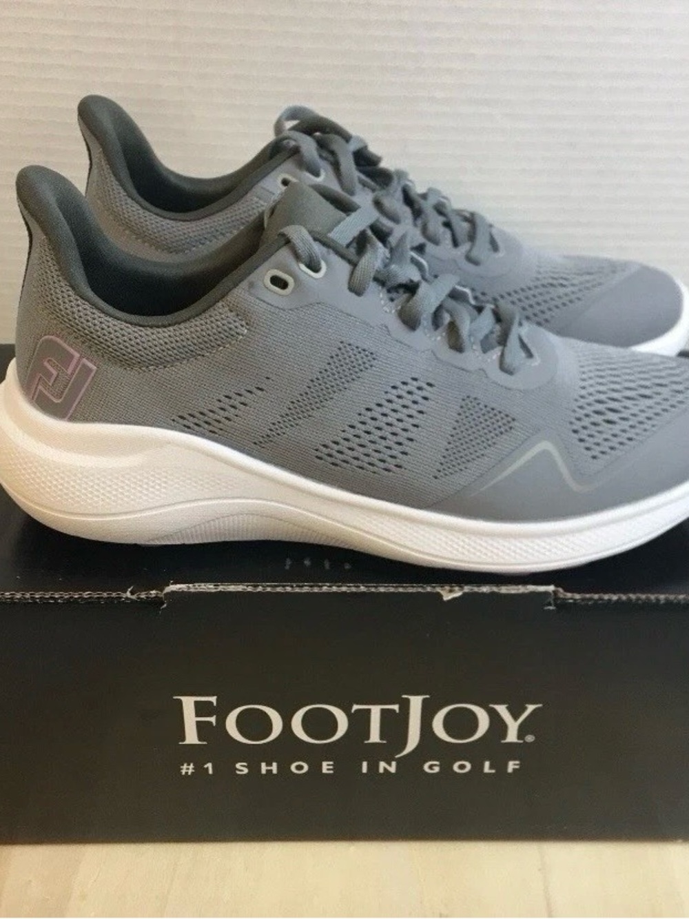 FootJoy FJ Flex Golf Shoes Womens 6.5 Gray Spikeless Mesh Lightweight 95766 new!